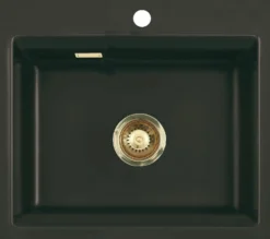 Keittiöallas Lavabo Kara 57, 575x510mm, keramiikka, mattamusta, eri pohjaventtiilin värejä