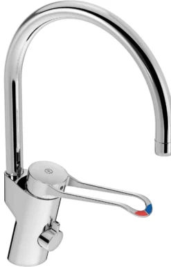 Keittiöhana Gustavsberg Nautic Care, korkea malli, pitkä kahva, APK-venttiilillä, lyijytön, energialuokka A, kromi