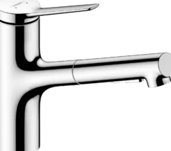 Keittiöhana Hansgrohe Zesis M33 150 2 jet, ulosvedettävä juoksuputki, sBox lite, kromi