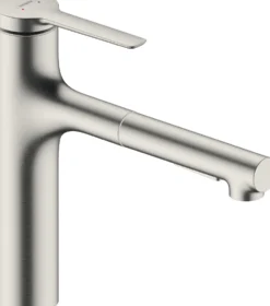Keittiöhana Hansgrohe Zesis M33 160, ulosvedettävä juoksuputki 2 jet, ruostumaton teräs
