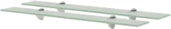 Kelluvat hyllyt, 2 kpl, lasi, 70x20 cm, 8 mm, huurre
