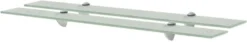 Kelluvat hyllyt, 2 kpl, lasi, 80x10 cm, 8 mm, huurre