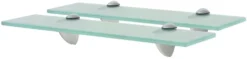 Kelluvat hyllyt, 2 kpl, lasi, 40x20 cm, 8 mm, kirkas