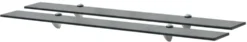 Kelluvat hyllyt, 2 kpl, lasi, 90x10 cm, 8 mm, musta