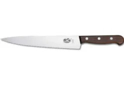Kokkiveitsi Victorinox sahalaita terä 22 cm puukahva