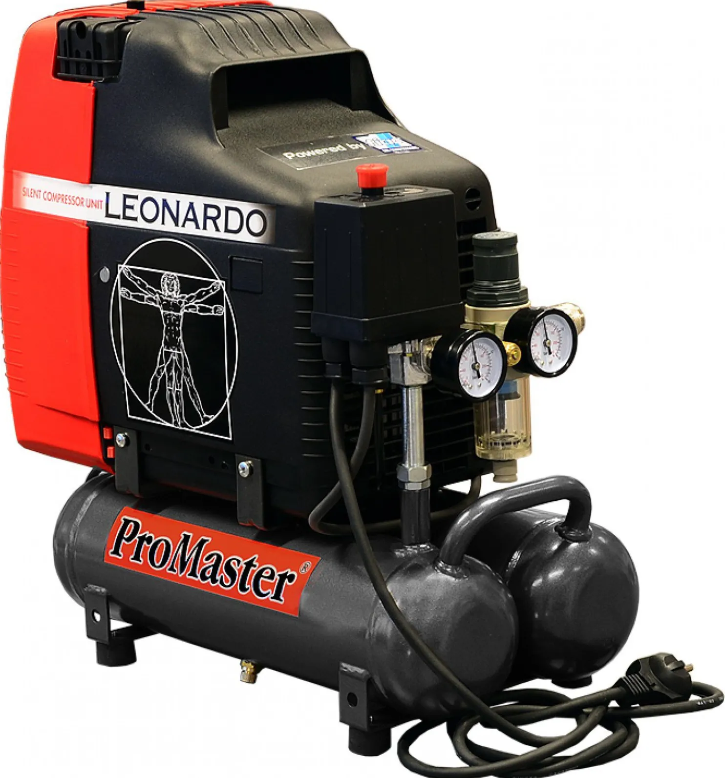 Kompressori ProMaster Leonardo 2x3L/105L/1 hp