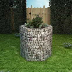 Korotettu kuusikulmainen gabion-/kivikorikehys 1, eri kokoja