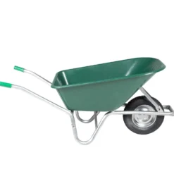 Kottikärryt Vihreä 90 L 150 kg Sinkitty teräs ja muovi (13466)