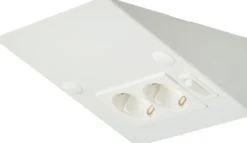 Kulmapistorasia M-Light kytkin, valkoinen
