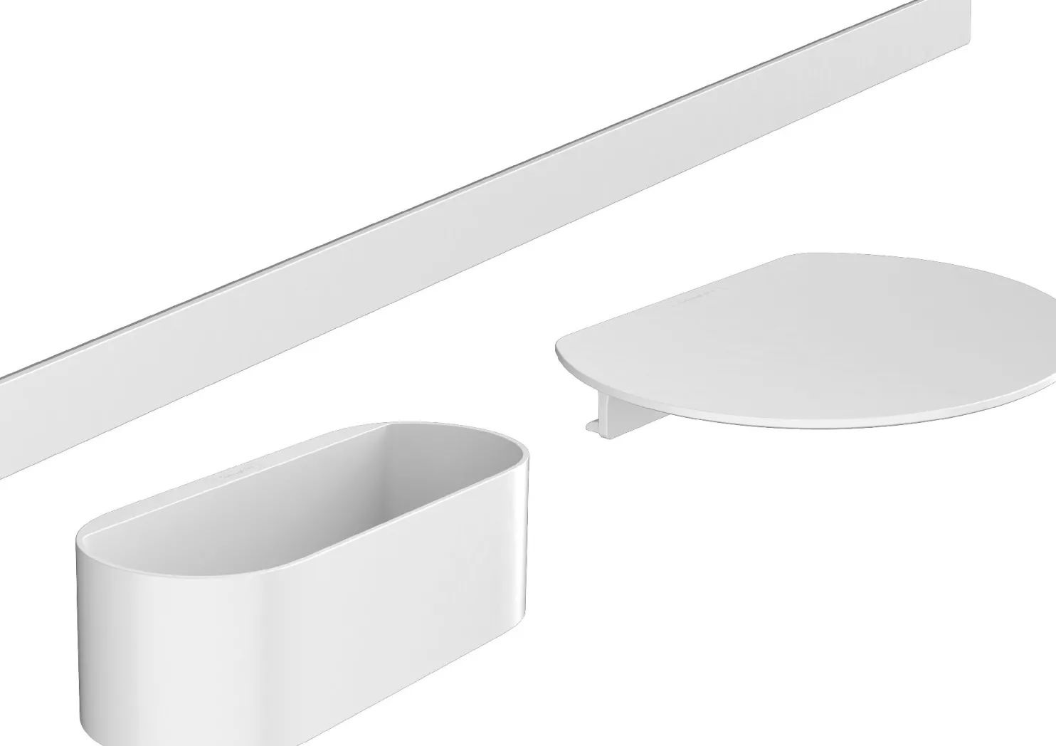 Kylpyammevarustesetti Hansgrohe WallStoris, mattavalkoinen