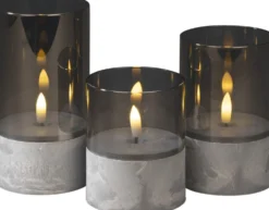 Kynttiläsetti Konstsmide, 3kpl, paristokäyttöinen