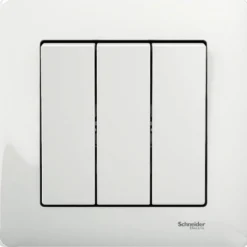 Kytkin Schneider Electric Exxact, 3-osainen (1+1+1), ruuviliitos, valkoinen
