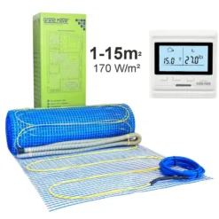 Lattialämmitysmatto Grand Meyer 1 m², 170 W/m² + termostaatti HW500, eri kokoja