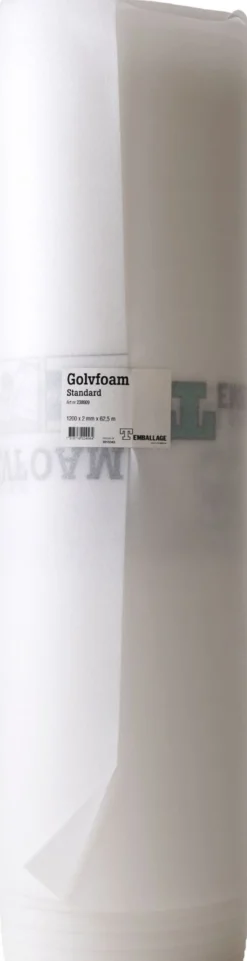 Lattian alusmateriaali Bjelin Foam 60m², askeläänieriste ilman kosteussulkua, valkoinen