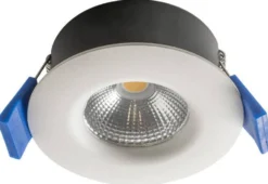 LED-alasvalo Airam Compact Ø80x38 mm IP65 5W/830 himmennettävä valkoinen