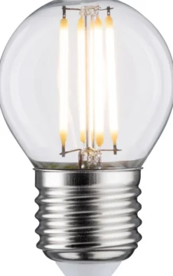 LED-filamenttilamppu Paulmann Drop, E27, 470lm, 5W, 2700K, kirkas