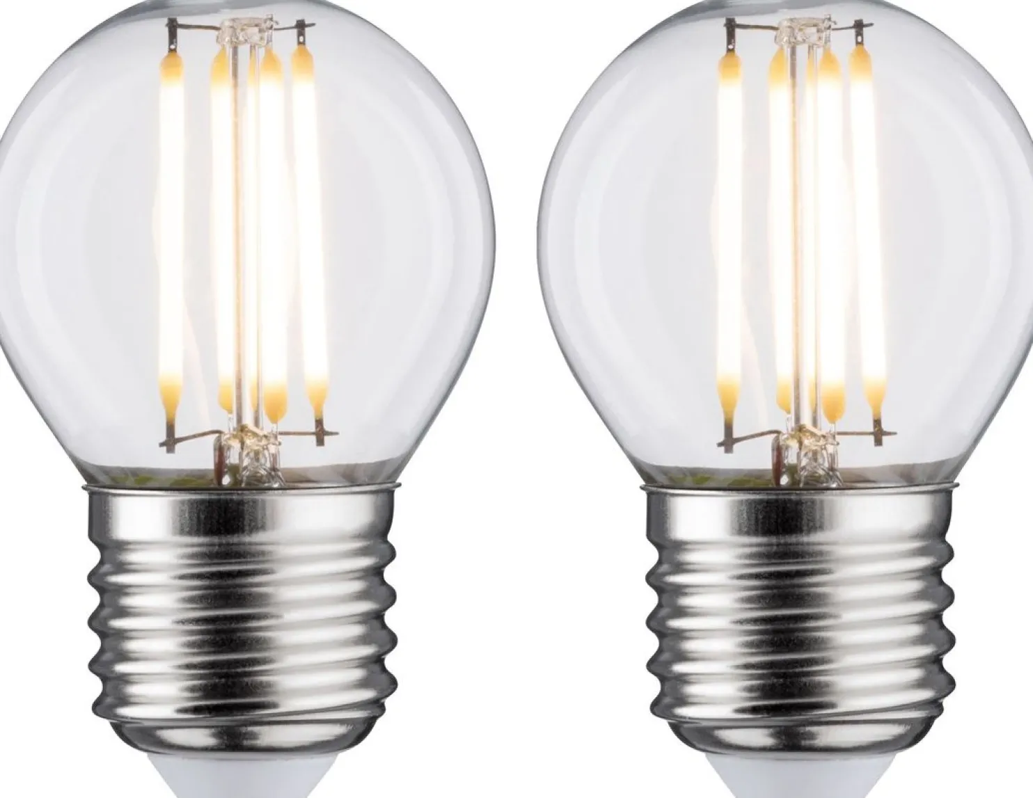 LED-filamenttilamppu Paulmann Drop, E27, 470lm, 5W, 2700K, kirkas, 2kpl