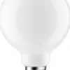 LED-filamenttilamppu Paulmann Globe, G95, E27, 806lm, 7.5W, 2700K, himmennettävä, opaali