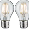 LED-filamenttilamppu Paulmann Pear, E27, 470lm, 5W, 2700K, kirkas, 2kpl