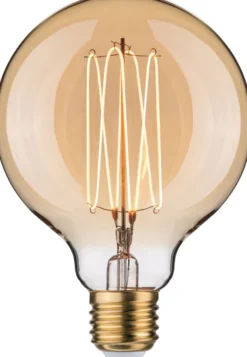 LED-filamenttilamppu Paulmann Rustic Shine Globe, I-muoto, 230V, 300lm, 4,2W, 1800K, himmennettä, kulta