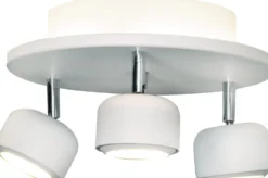 LED-kattospotti Aneta Lighting Avenir, 3-osainen, kaukosäätimellä, valkoinen