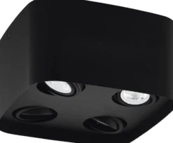 LED-Kattovalaisin Eglo connect.z Caminales-Z 24x24cm 20W RGBW musta
