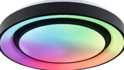 LED-kattovalaisin Paulmann Rainbow, RGBW+, 1500lm, 38.5W, himmennettävä, musta/valkoinen