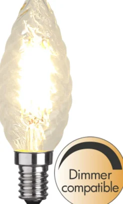 LED-kierrekynttilälamppu Star Trading 351-04-1 Ø35x100mm E14 kirkas 4.2W 2700K 470lm