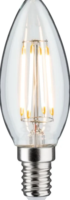 LED-kynttilälamppu Paulmann Candle, E14, 470lm, 4.8W, 2700K, filamentti, himmennettävä, kirkas