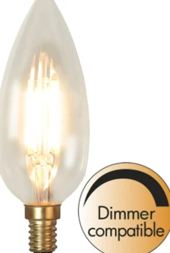 LED-kynttilälamppu Star Trading Soft Glow 338-81-1 Ø45x130mm E14 kirkas 3W 2200K 260lm