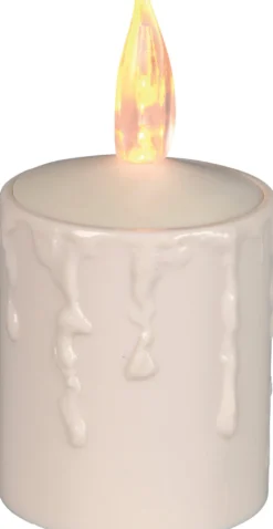 LED-kynttilä Star Trading Paula, hämäräsensorilla, 11.5cm, beige