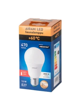 LED-lamppu Airam LED SPECIAL - A60 5,5W/828 E27 SAUNA