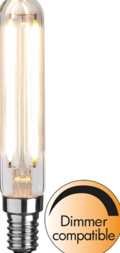 LED-lamppu Star Trading Clear Filament 338-34, Ø20x115mm, E14, T20, 3.3W, 2700K, 250lm