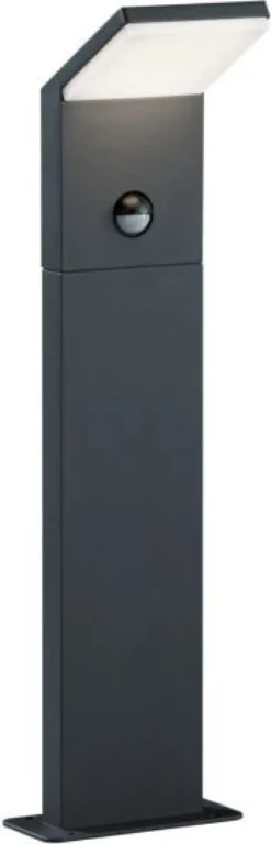 LED-pollarivalaisin Pearl 100x80x500 mm matala antrasiitti liiketunnistimella