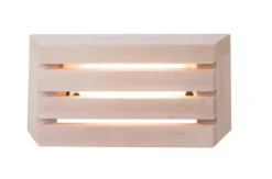LED-saunavalaisin Airam Saunaled 320TRL 8W/827 186x322x66 mm himmennettävä IP65 tervaleppä