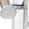 LED-seinävalaisin Rottelo 120x60 mm harjattu teräs/kromi