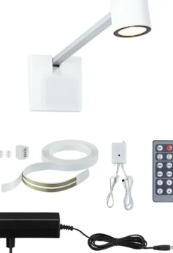LED-tauluvalaisin Paulmann Adelia, 8.5cm, 2700K, 370lm, 230/24V, 4.5W, himmennettävä, harjattu alumiini