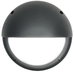 LED-ulkoseinävalaisin Airam Cestus Round Eye max 100W E27 Ø261x150 mm IP65 antrasiitti/opaali