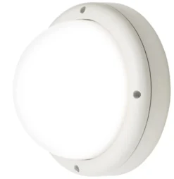 LED-ulkoseinävalaisin Airam Cestus Round max 100W E27 Ø261x140 mm IP65 valkoinen/opaali