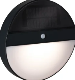LED-ulkoseinävalaisin aurinkokennolla Paulmann Elios, IP44, 3000K, liiketunnistin, antrasiitti