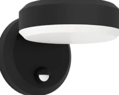 LED-ulkoseinävalaisin Eglo Fornaci, musta/valkoinen, liiketunnistin