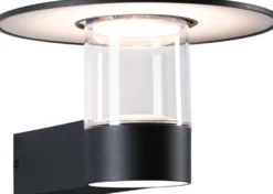 LED-ulkoseinävalaisin liiketunnistimella Paulmann Sienna, IP44, 3000K, korroosionkestävä, antrasiitti