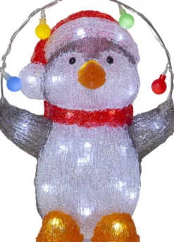 LED-valokoriste Star Trading Crystalo pingviini 30 cm