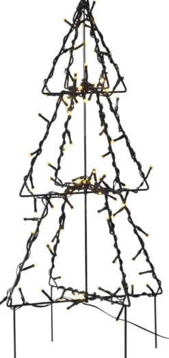 LED-valokoriste Star Trading Foldy 3D kuusi, 50cm, musta