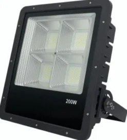 LED-valonheitin FTLIGHT Work Platinum 200 W 4500 K 409x372x104 mm musta