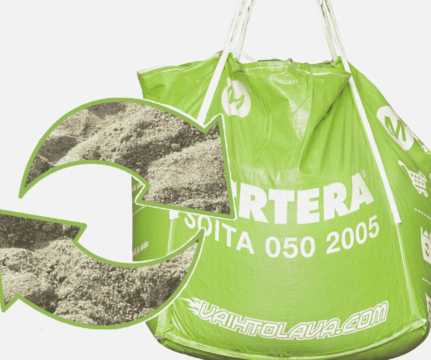 Leikkihiekka Sortera Suursäkki M, 1000kg