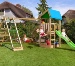 Leikkikeskus Jungle Gym Home ja Climb Module X'tra sis. liukumäen