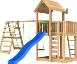 Leikkitorni Jungle Gym Mansion 2.1, 2-Climb Module 220, sininen liukumäki