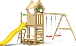Leikkitorni Jungle Gym Teepee, 2-Swing Module 200, liukumäki