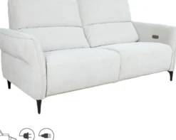 Leposohva Home4You MIAMI 3-istuttava sähkömekanismilla, vaaleanbeige